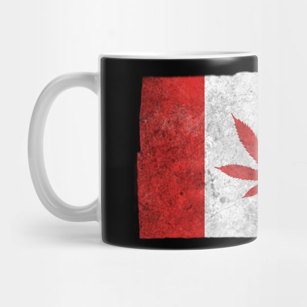 Canada Stoner Flag. Canadian Cannabis Flag by Jakavonis